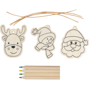 Logotrade promotional giveaways photo of: Christmas tree tag painting set DRESDEN