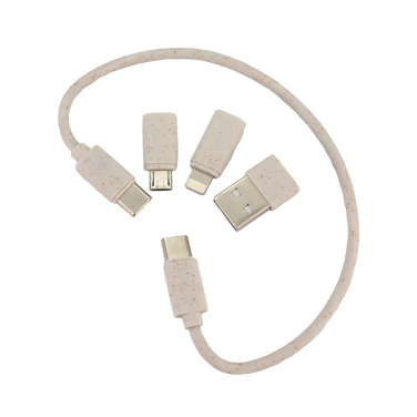 Logo trade advertising products picture of: 4in1 cable in wooden case, LH-ZM01