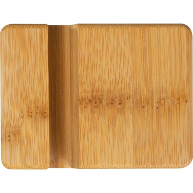 Logotrade promotional products photo of: Bamboo smartphone holder SAN SEBASTIAN