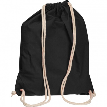 Logo trade promotional merchandise image of: Cotton gym bag CARLSBAD