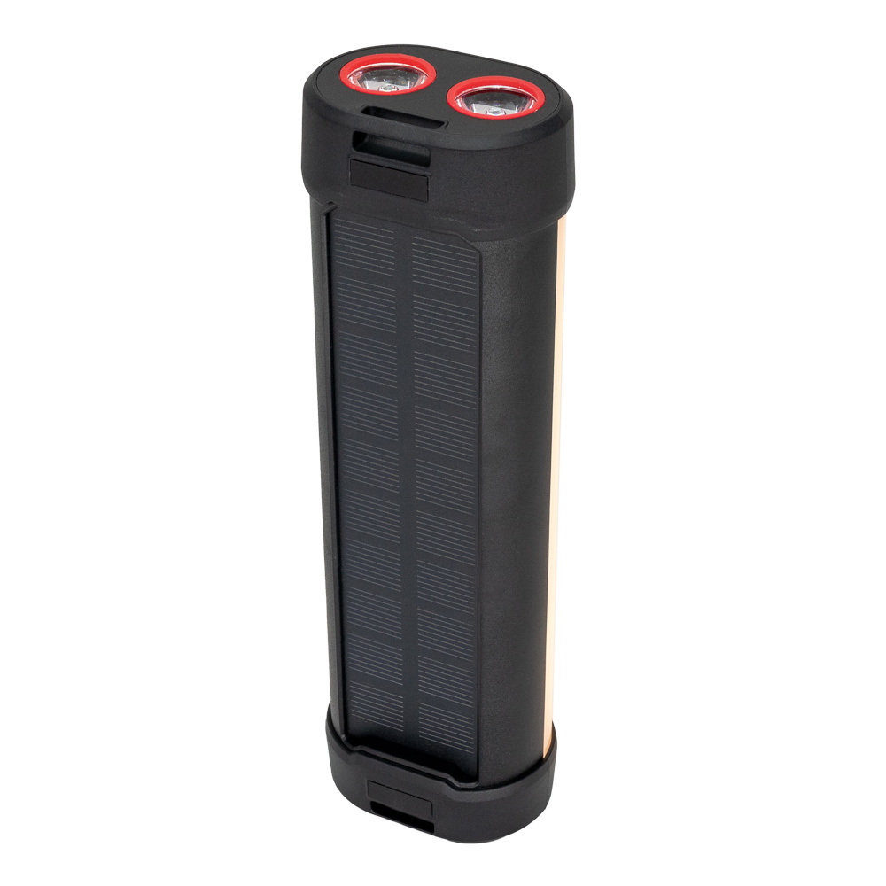 Logo trade promotional giveaways picture of: Solar flashlight with power bank, ES982