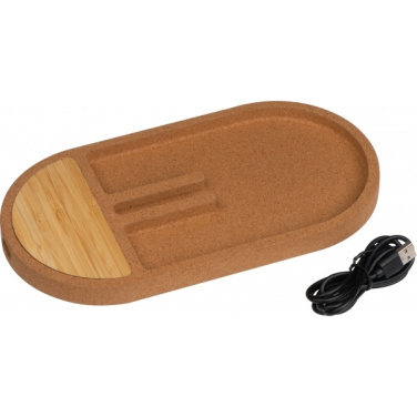 Logo trade promotional items image of: Desk organiser with charging station LANCASTER