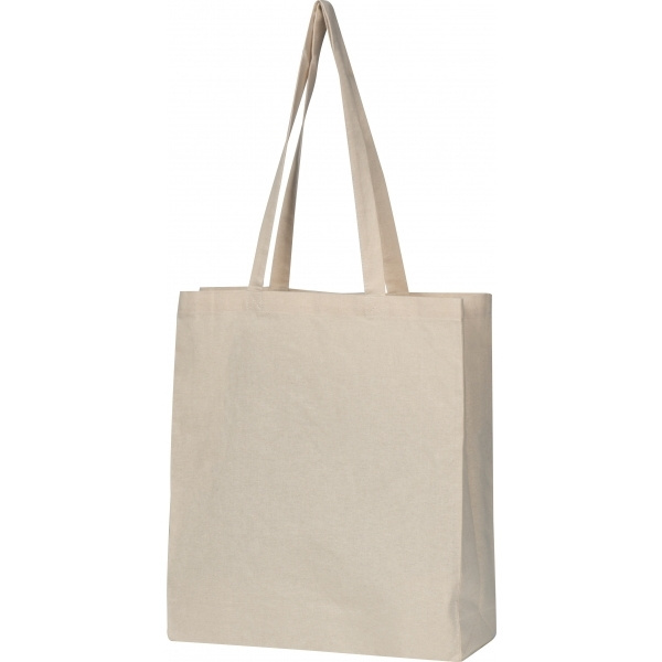 Logo trade promotional gift photo of: Organic cotton bag with bottom fold INNSBRUCK