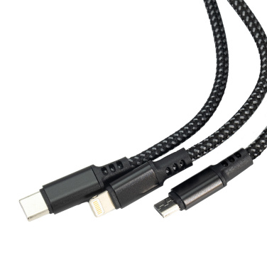 Logo trade promotional giveaway photo of: 3 in 1 cable with elighted logo Pierre Cardin