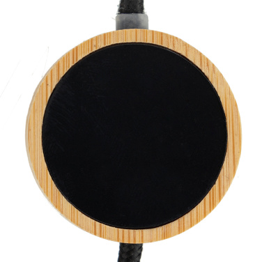 Logo trade corporate gifts image of: 4in1 long wooden cable with elighted logo for engraving