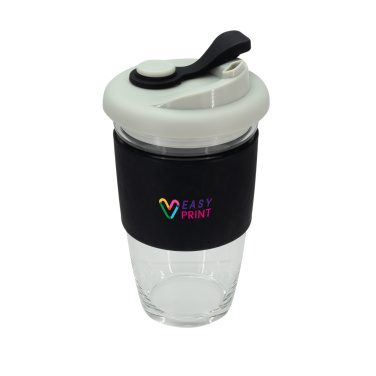 Logo trade promotional gift photo of: Glass coffee cup 424 ml