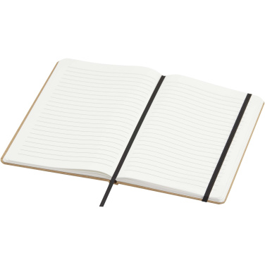 Logo trade promotional item photo of: Holm A5 stone paper hard cover notebook with lined pages