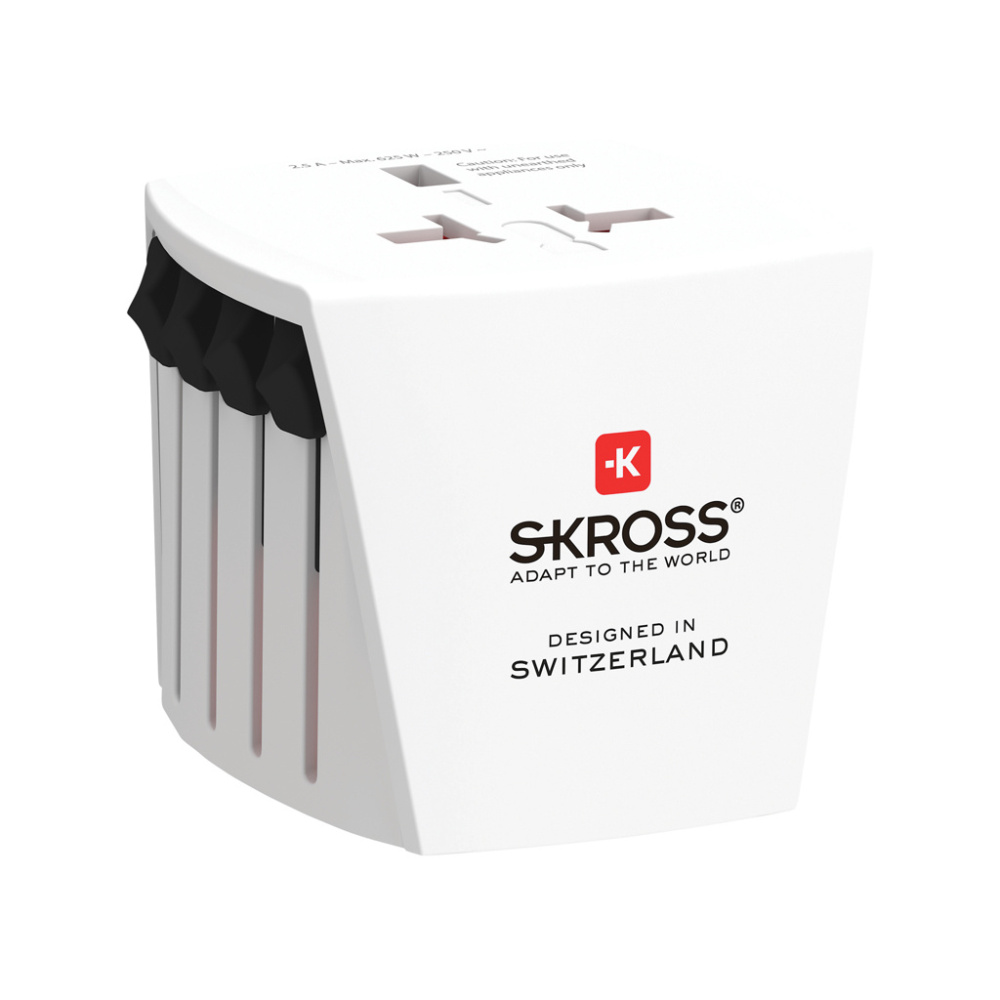 Logo trade business gifts image of: SKROSS World Travel Adapter MUV Micro