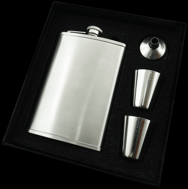Logo trade promotional giveaways image of: Hip flask Set 92203600