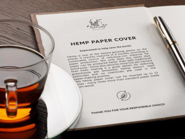 Logo trade promotional giveaway photo of: Recycled Hemp Notebook 209734300