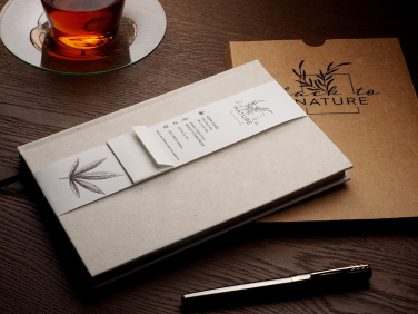 Logotrade promotional giveaways photo of: Recycled Hemp Notebook 209734300