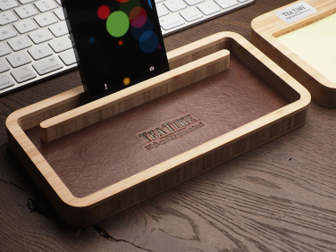 Logotrade promotional merchandise picture of: Wooden desk organiser 1852292