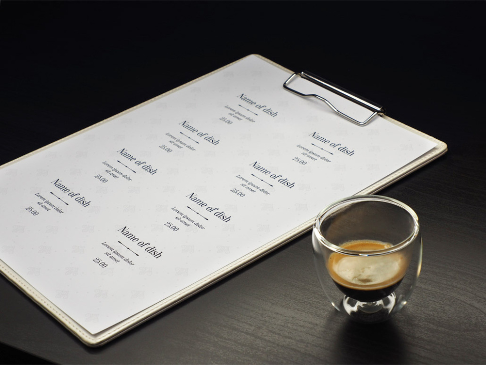 Logo trade promotional items image of: Clipboard menu 1122119