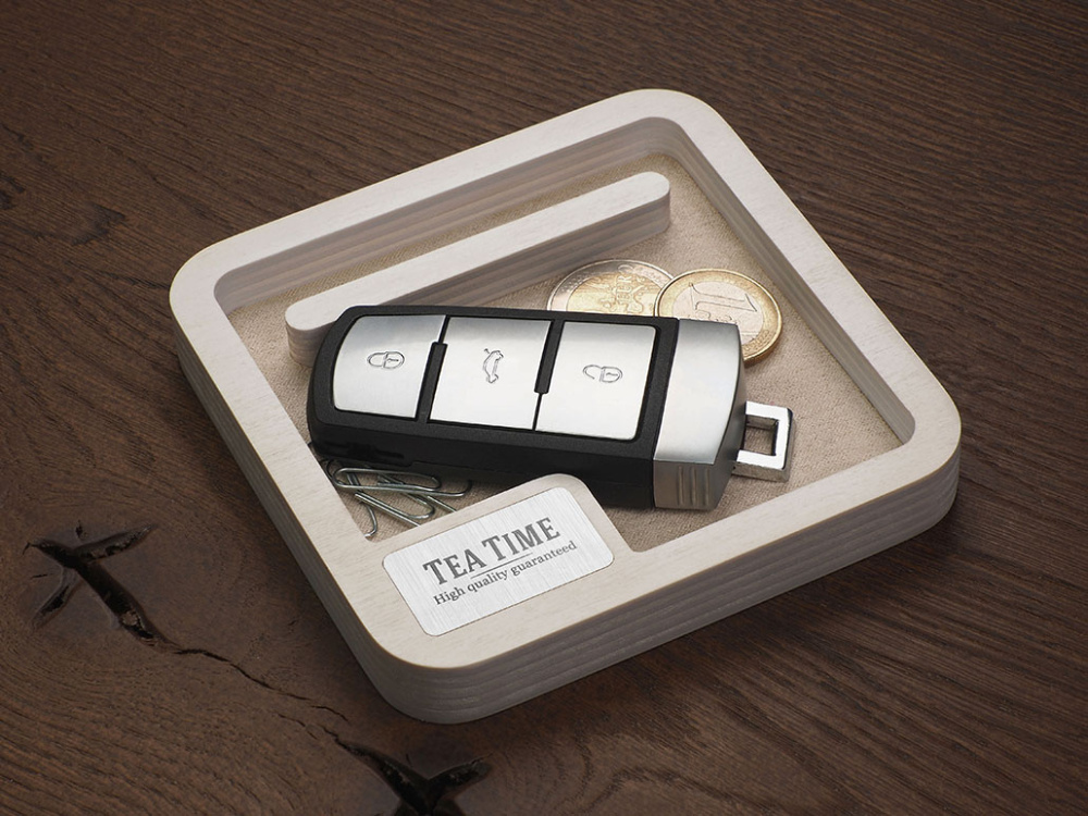 Logotrade promotional giveaway image of: Wooden desk organiser 1846121