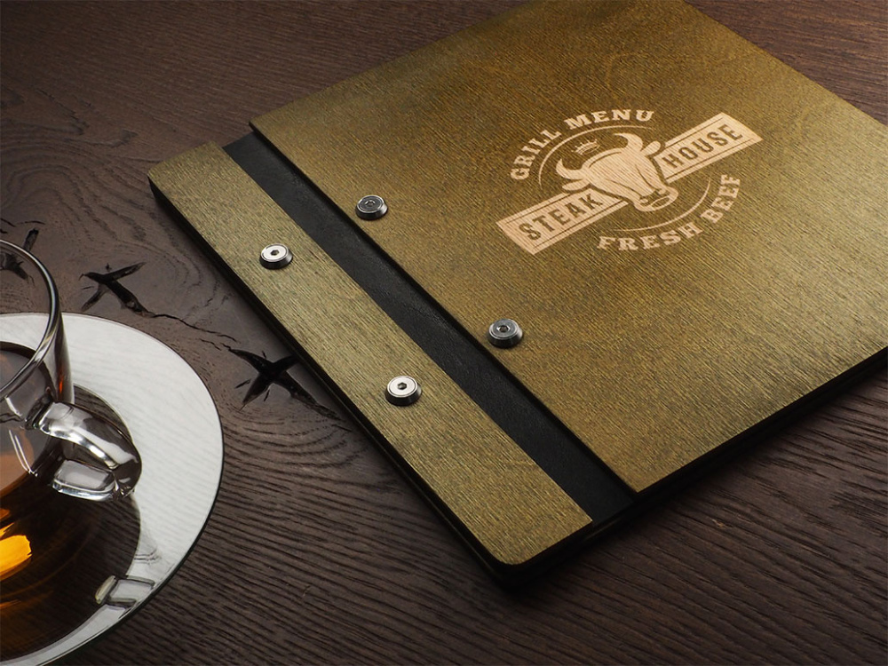 Logo trade promotional merchandise image of: Menu cover 1905121