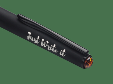 Logo trade corporate gifts image of: Ball pen with AMBER stone 2070036