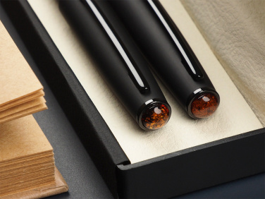 Logotrade business gifts photo of: Amber Pen set  1235036