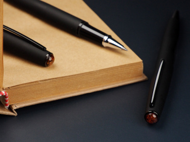 Logo trade corporate gifts picture of: Amber Pen set  1235036