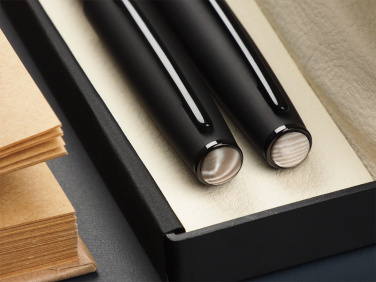 Logotrade advertising product picture of: Striped Flint Pen set 1284036