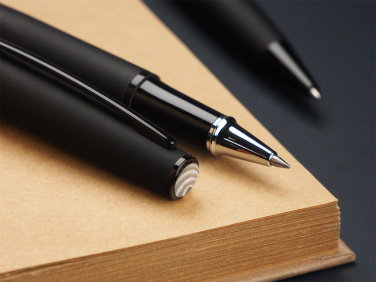 Logo trade promotional gifts image of: Striped Flint Pen set 1284036