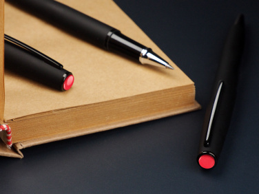 Logo trade advertising products picture of: Coral stone Pen set 1285036