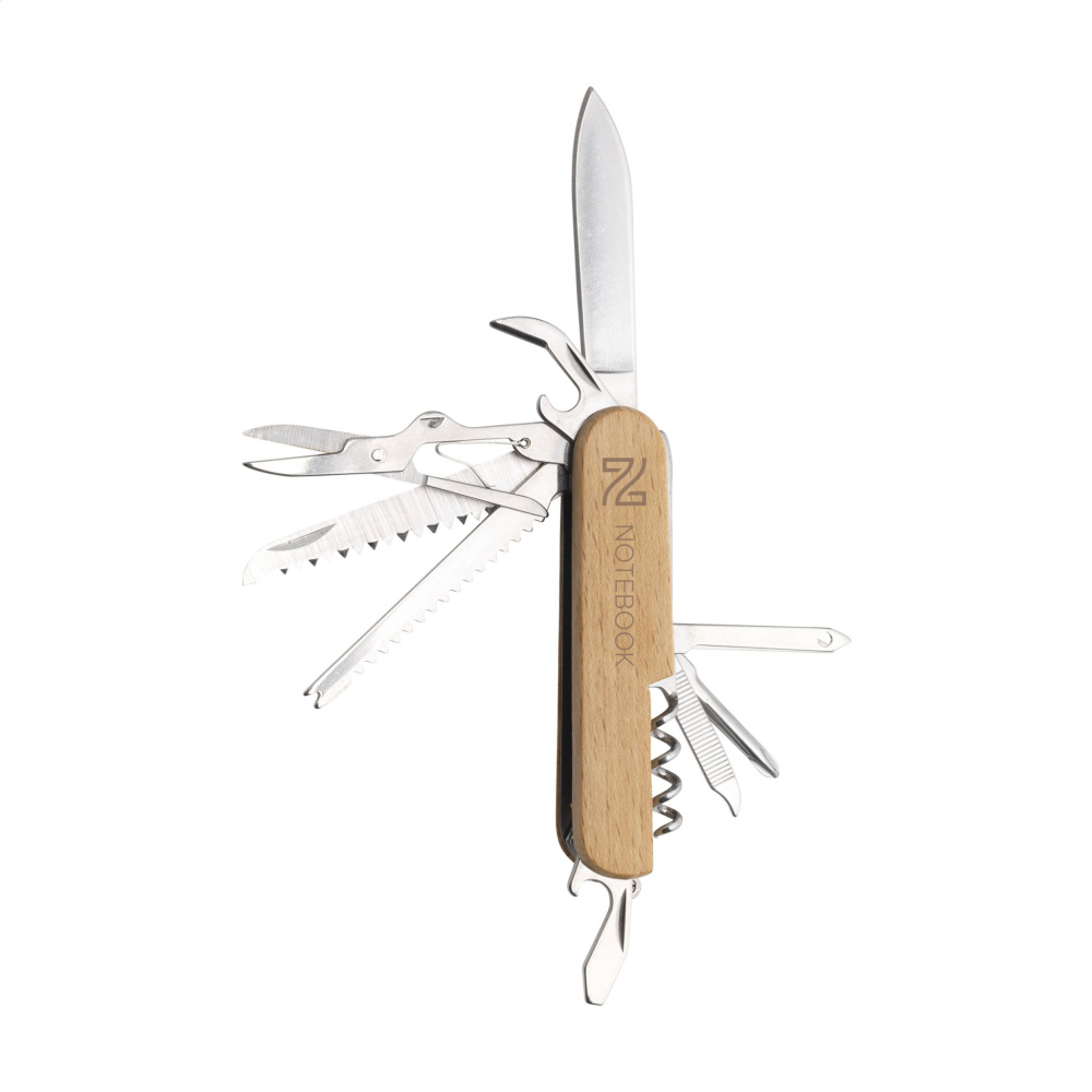 Logo trade business gifts image of: Beechwood Pocket knife