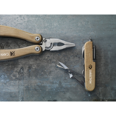 Logo trade promotional giveaways picture of: Beechwood Pocket knife