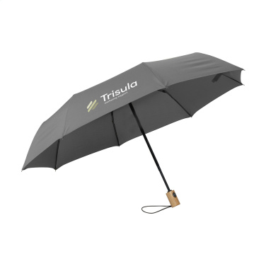 Logo trade corporate gift photo of: Michigan foldable RCS RPET umbrella 21 inch