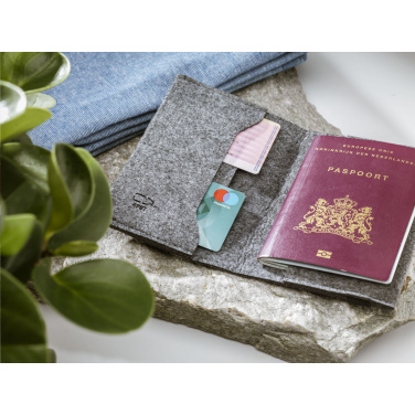 Logo trade promotional gift photo of: Identify GRS RPET Felt passport holder