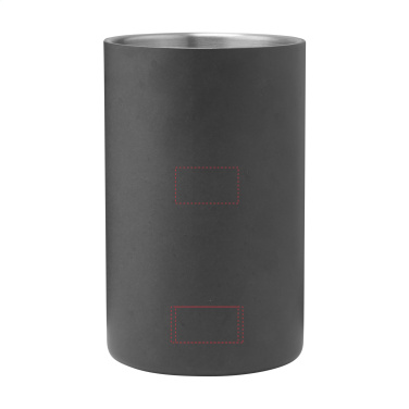 Logo trade advertising product photo of: CoolSteel Black wine cooler