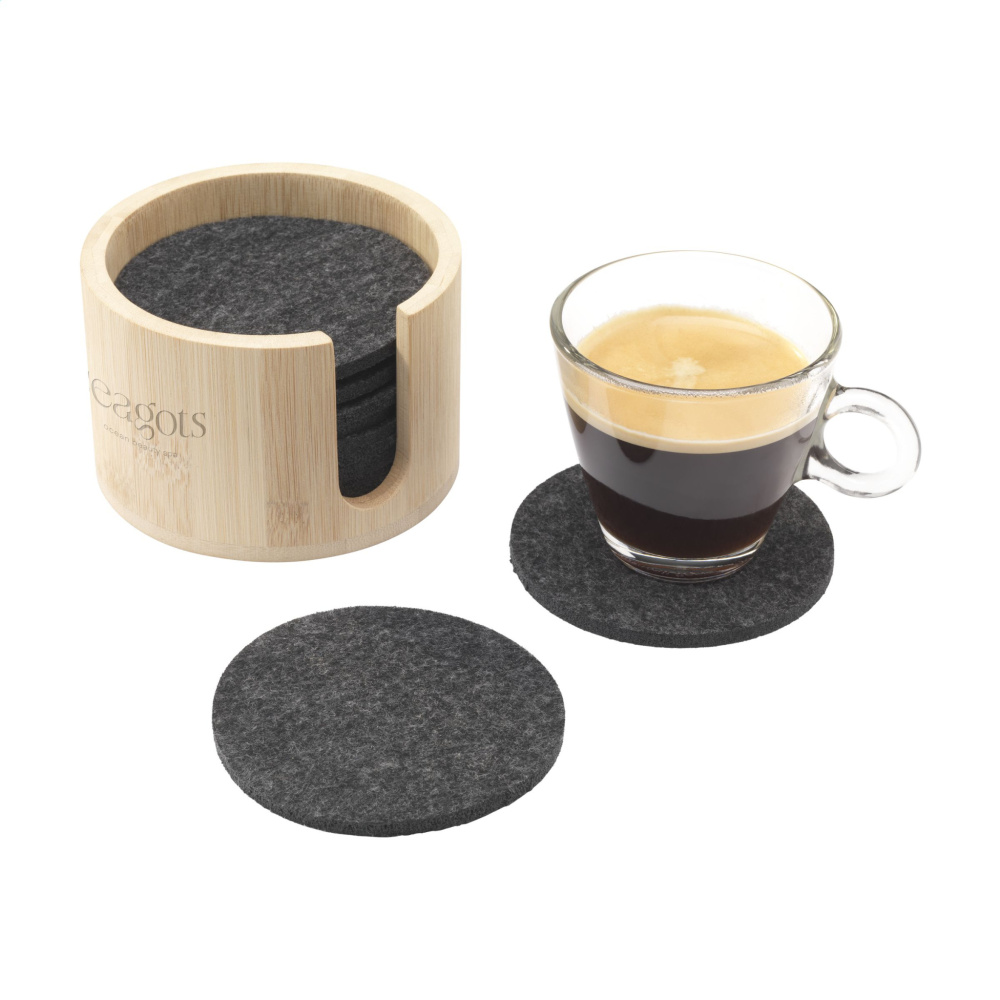 Logotrade corporate gift picture of: Cody Felt Coaster Set