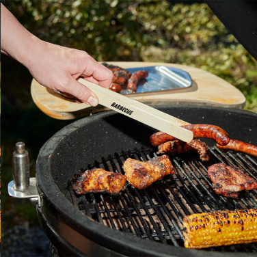 Logotrade promotional gift image of: Pinza wooden BBQ tongs