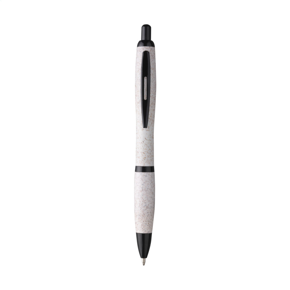 Logo trade promotional merchandise image of: Athos Wheat-Cycled Pen wheat straw pen