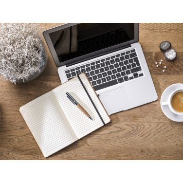 Logo trade business gifts image of: CorkNote A5 Paper notebook