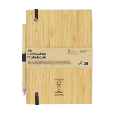 Logo trade promotional giveaway photo of: BambooPlus Paper Notebook A5 - Inkless Pen