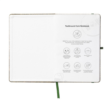 Logo trade promotional products image of: TeaGround Cork Paper Notebook A5
