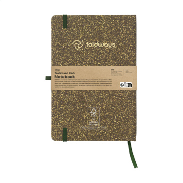 Logo trade corporate gifts picture of: TeaGround Cork Paper Notebook A5
