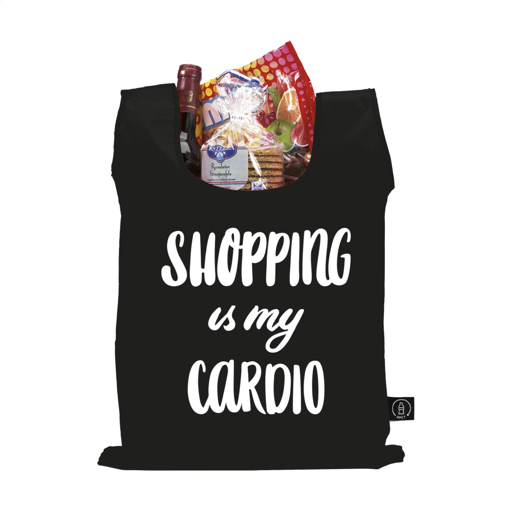 Logo trade advertising product photo of: Shop Easy RPET folding shopping bag