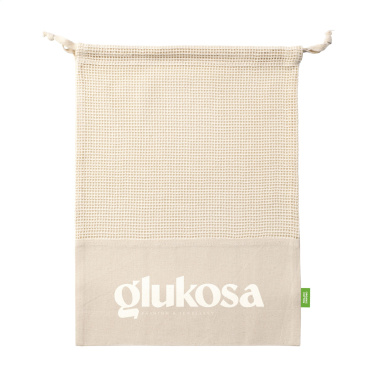 Logotrade advertising product image of: Natura Organic GOTS Mesh Bag (120 g/m²) fruit bag