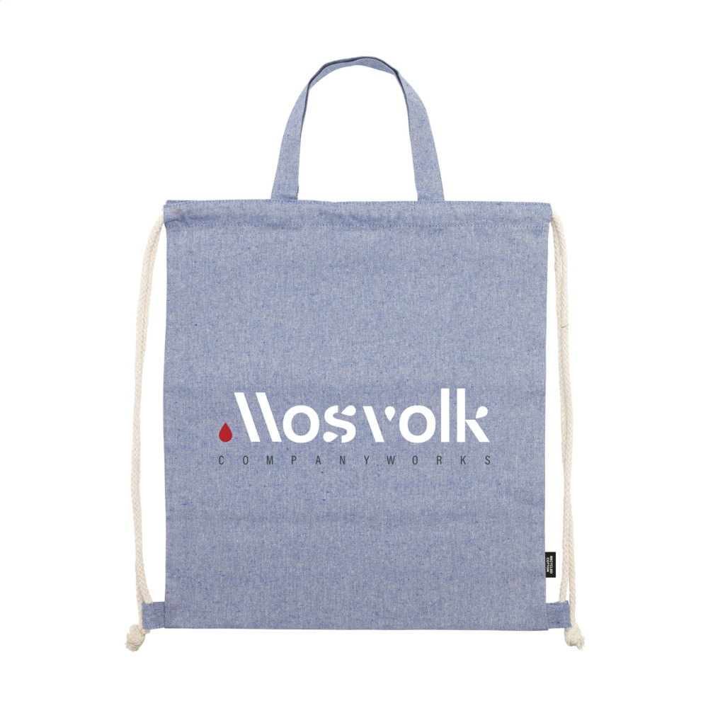 Logotrade promotional product picture of: GRS Recycled Cotton PromoBag Plus (180 g/m²) backpack