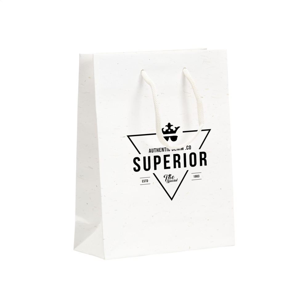 Logotrade promotional giveaway image of: Leaf It Bag recycled with straw fibres (180 g/m²) S
