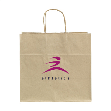 Logo trade business gifts image of: Leaf It Bag recycled grass paper (90 g/m²) L