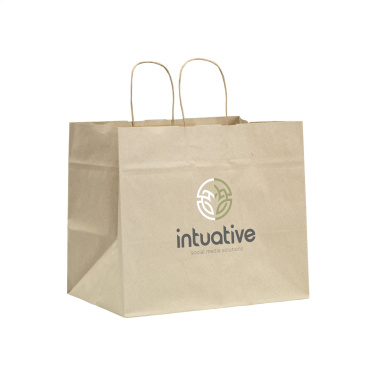 Logotrade promotional item image of: Leaf It Bag recycled grass paper (90 g/m²) XL