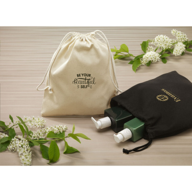 Logo trade promotional merchandise picture of: Gift Pouch GRS Recycled Cotton (150 g/m²) M