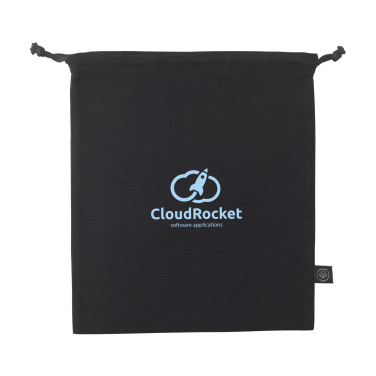 Logo trade promotional giveaway photo of: Gift Pouch GRS Recycled Cotton (150 g/m²) M