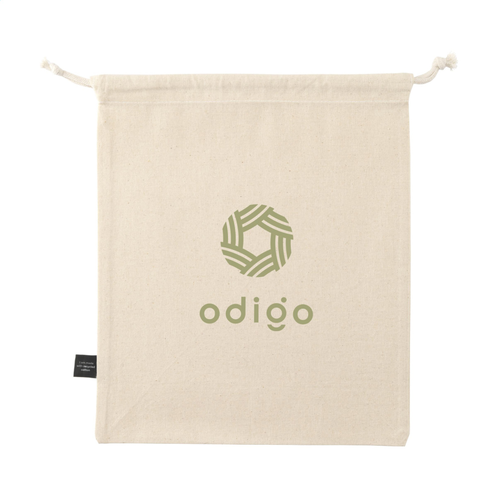 Logotrade advertising product image of: Gift Pouch Natural GRS Recycled Cotton (150 g/m²) M