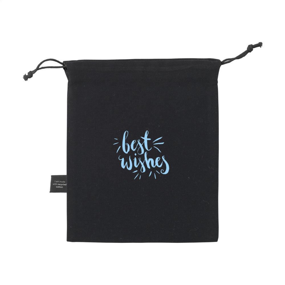 Logo trade promotional giveaway photo of: Gift Pouch GRS Recycled Cotton (150 g/m²) S