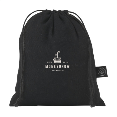 Logotrade promotional merchandise photo of: Gift Pouch GRS Recycled Cotton (150 g/m²) S