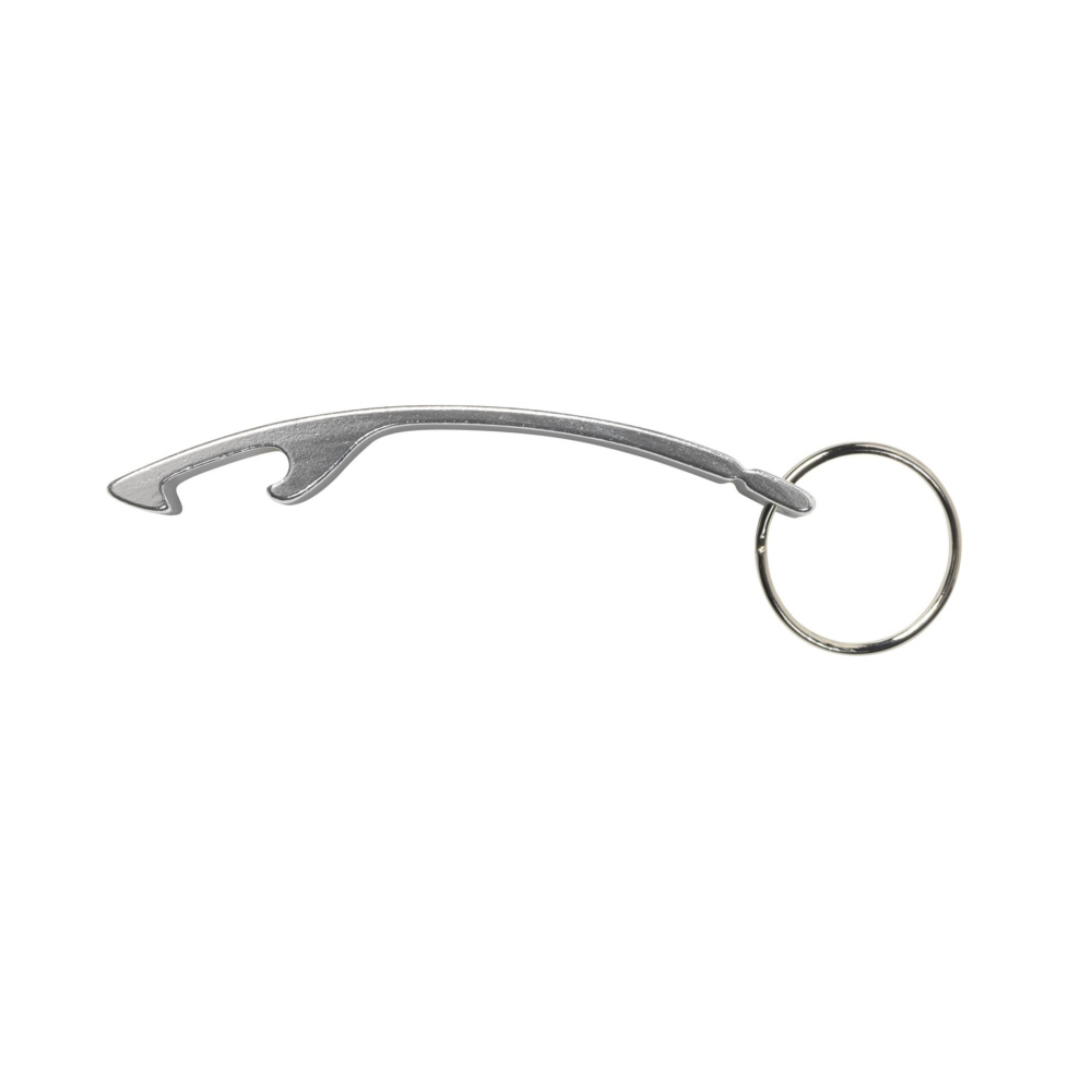 Logo trade promotional gifts image of: Alu Opener keyring
