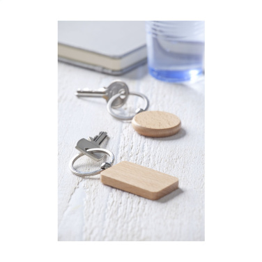Logotrade promotional gift image of: WoodKey Circle keychain
